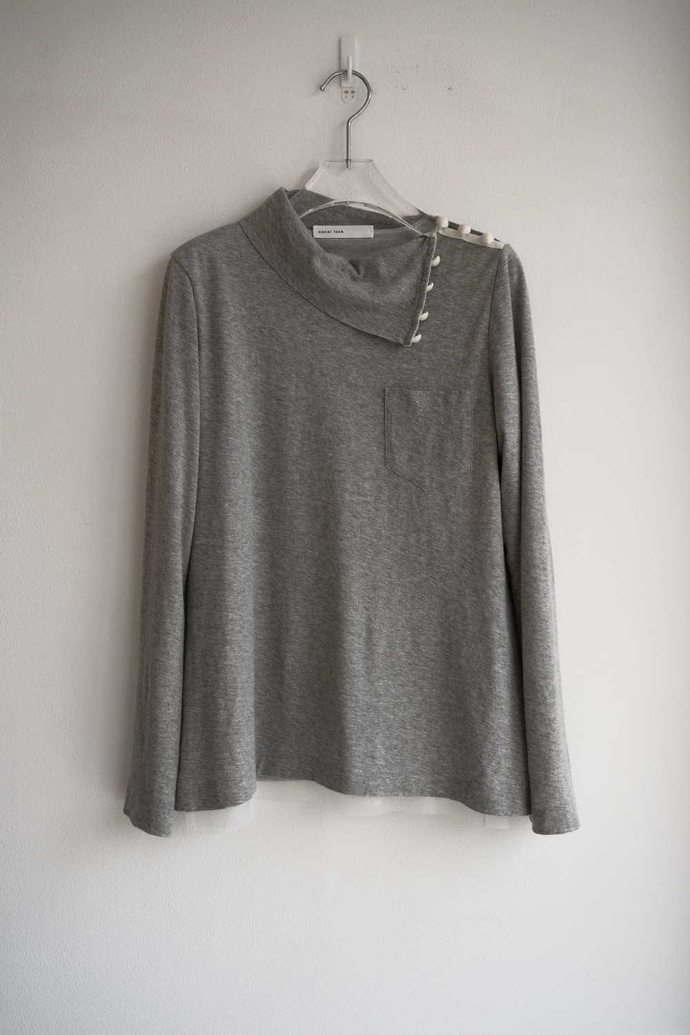 Tulle layered side button top 상품이미지6