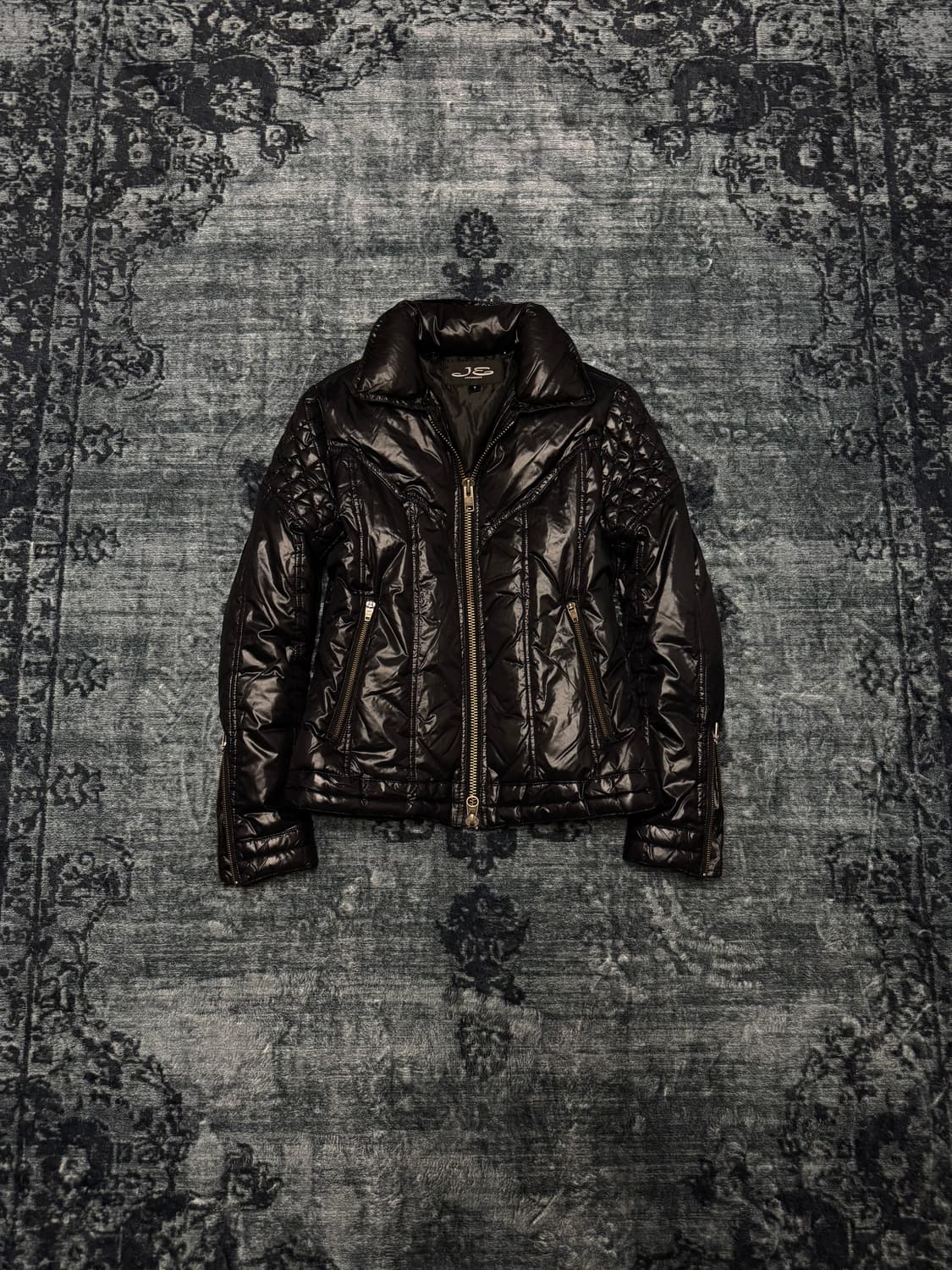 Jackrose black biker down jacket 상품이미지1