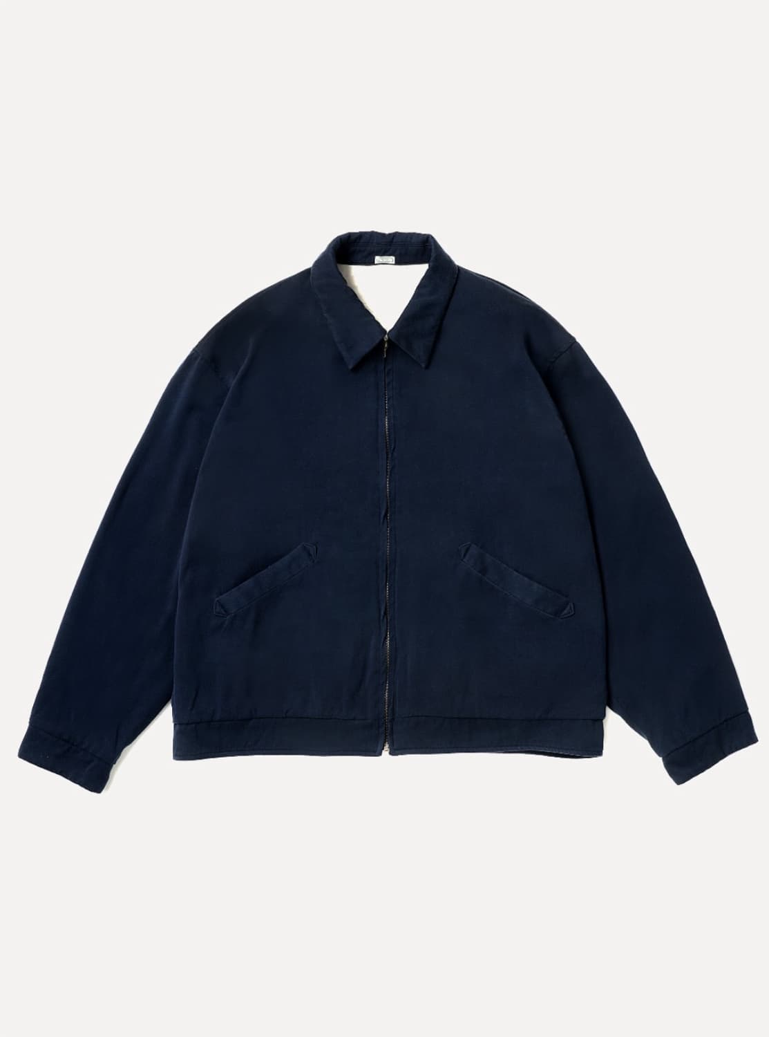 [2] A.presse 아프레쎄 워시드 실크 레이온 개버딘 자켓 네이비 상품이미지1