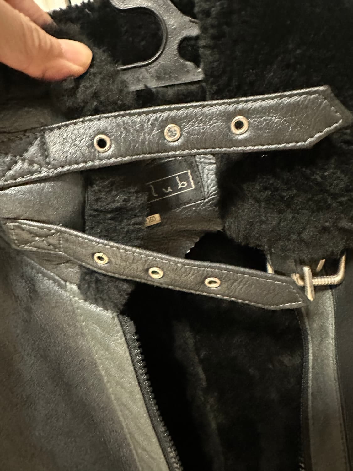 리얼 양가죽 블랙 무스탕 자켓 55 상품이미지7