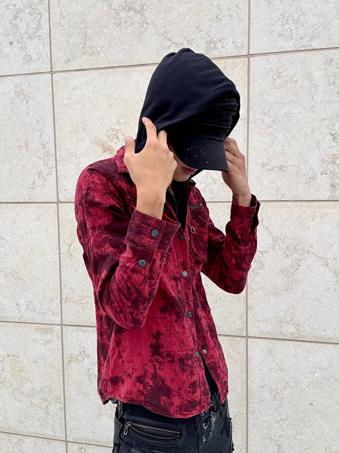 00’s Archive Red Bleach Layered Jacket 상품이미지7