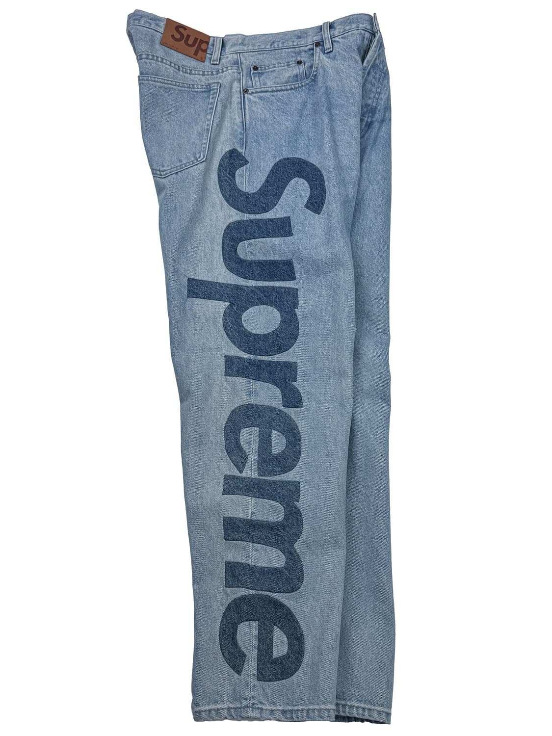 슈프림 인셋 로고 진 워시드 블루 상품이미지4