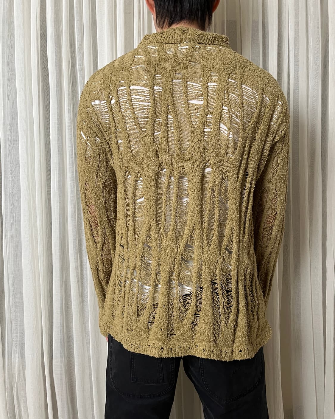 카미야 데미지 니트 가디건 kamiya 미하라야스히로 상품이미지9