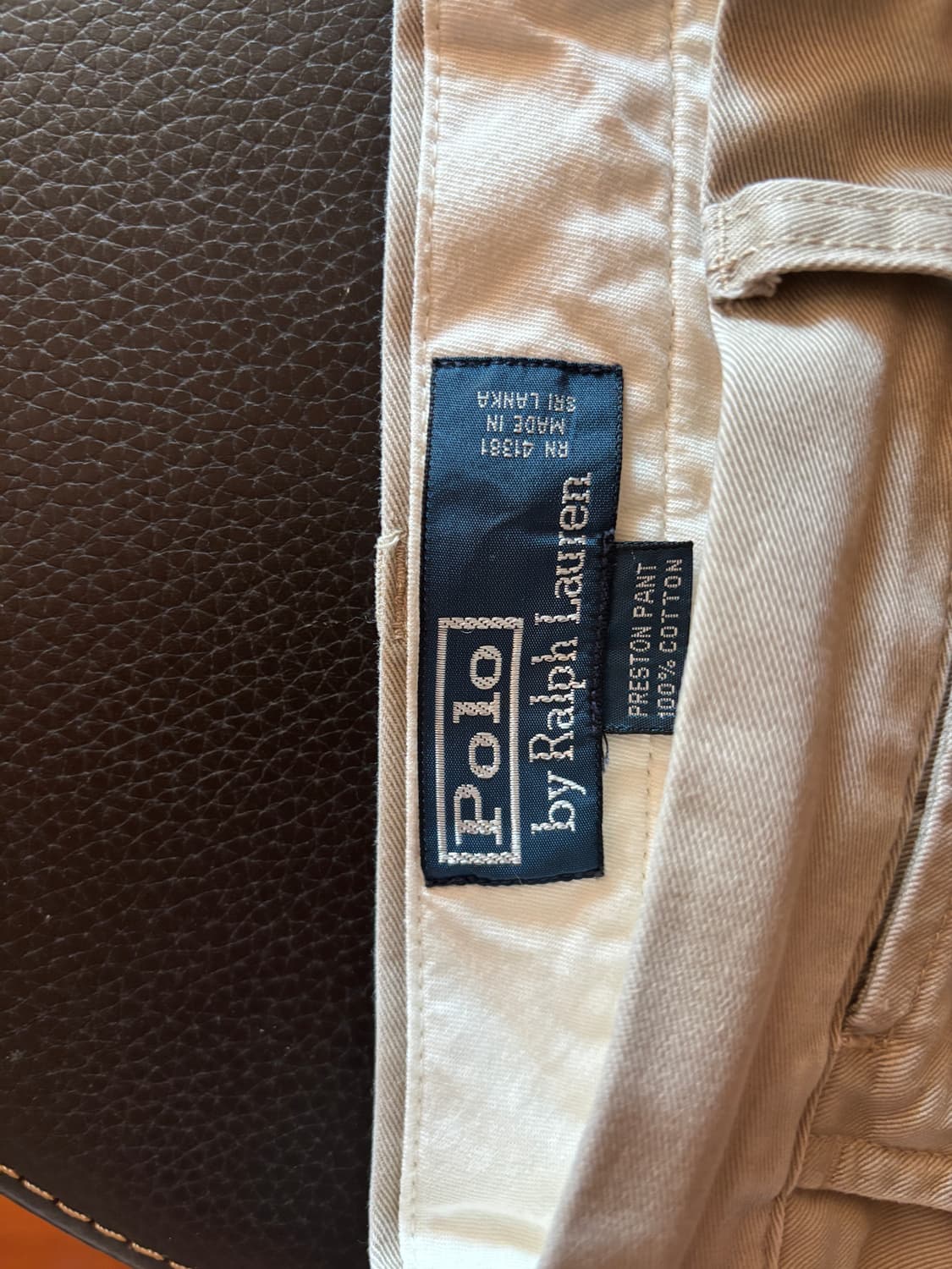 폴로 랄프로렌 클래식핏 남성 베이지 면바지 상품이미지5