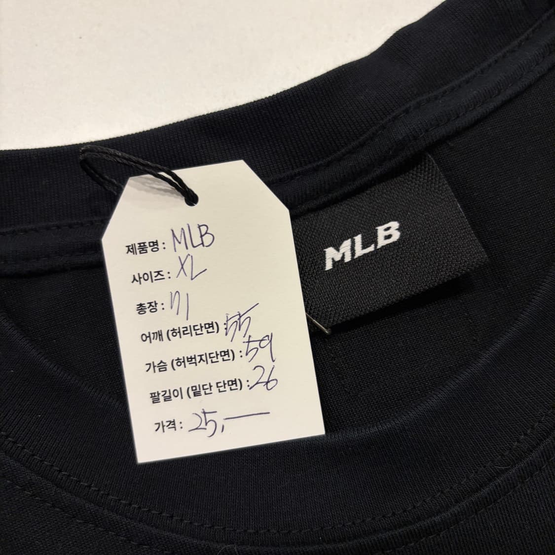 [XL] MLB 뉴욕 양키스 블랙 반팔 티셔츠 B866 상품이미지3