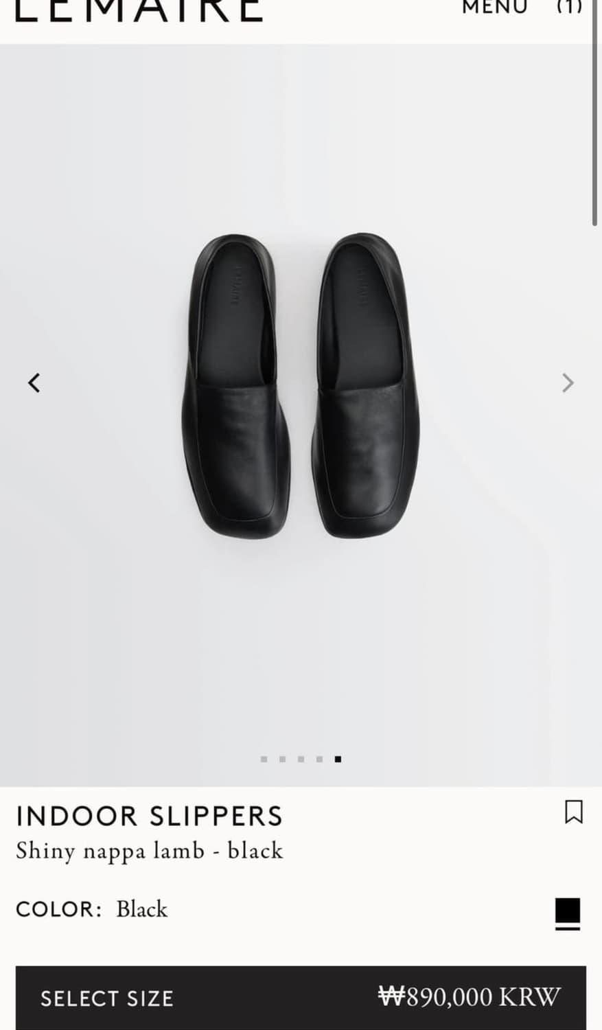 [36,37,38] 르메르 인도어 로퍼 블랙 상품이미지3