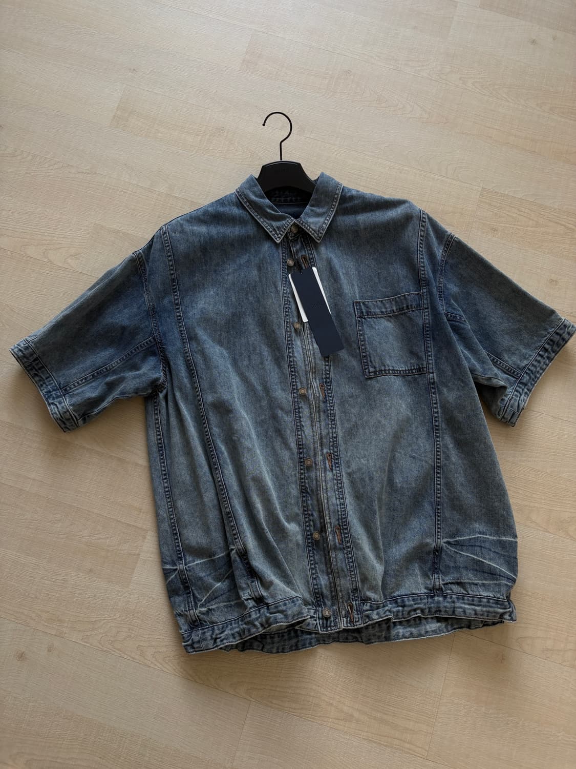 준지 반팔 데님셔츠 새상품 48 상품이미지1