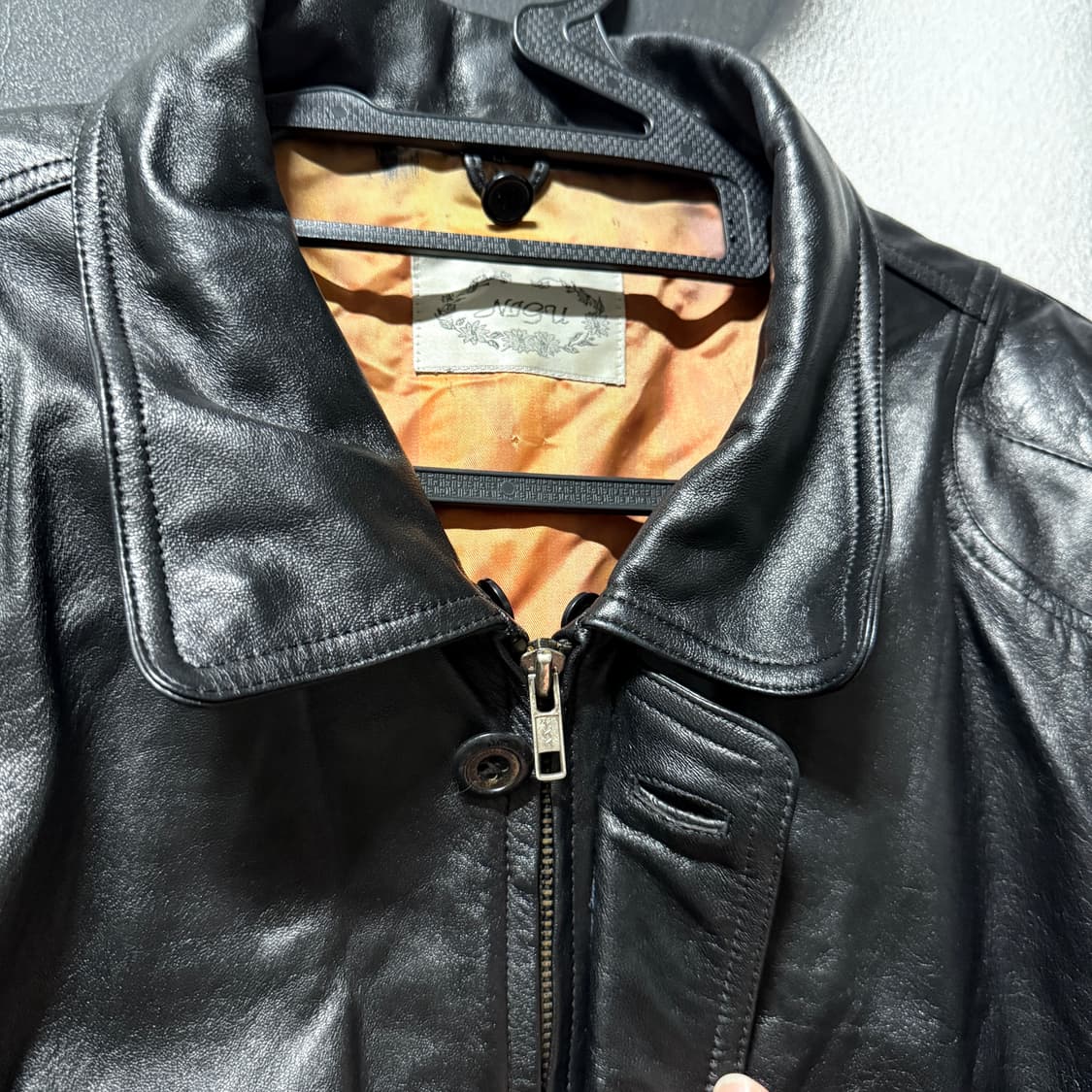 VTG 빈티지 100% 쉽스킨 양가죽 레더 봄버 자켓 상품이미지5