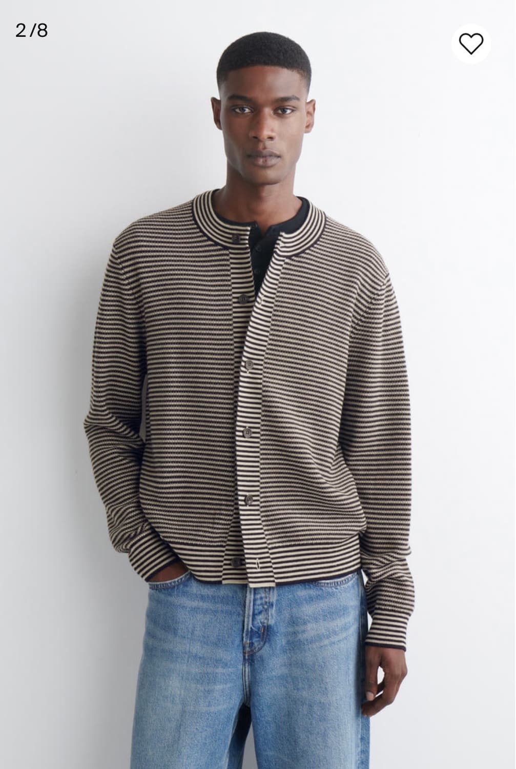 COS (신상품) 스트라이프 메리노 울 가디건 (택 O 새상품) 상품이미지5