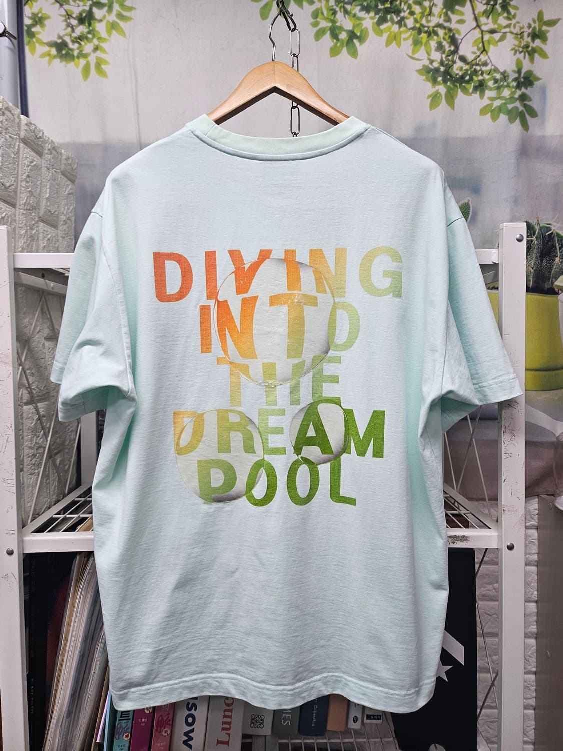 솔리드옴므 남성 반팔티 100 오버핏 백프린팅 그래픽 반팔티셔츠 MM76 상품이미지1