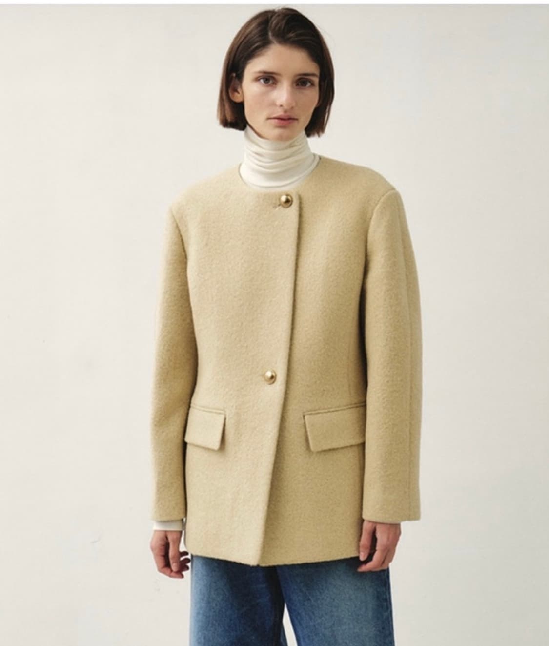 Mohan 노카라 부클 울 자켓 상품이미지1