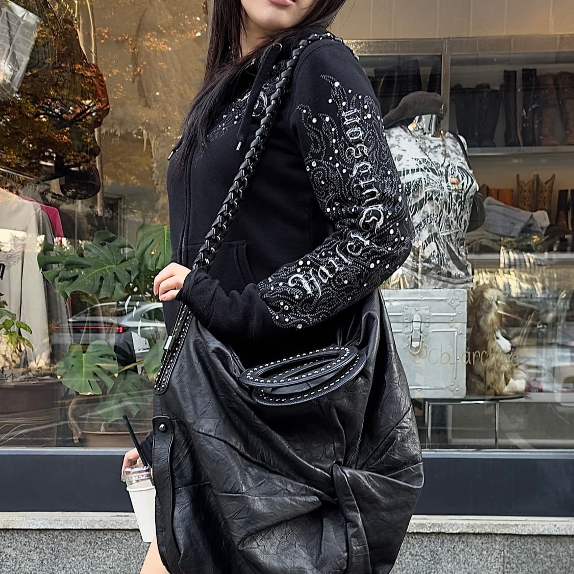 2011 y2k 할리 다이아몬드 날개 후드집업 상품이미지7