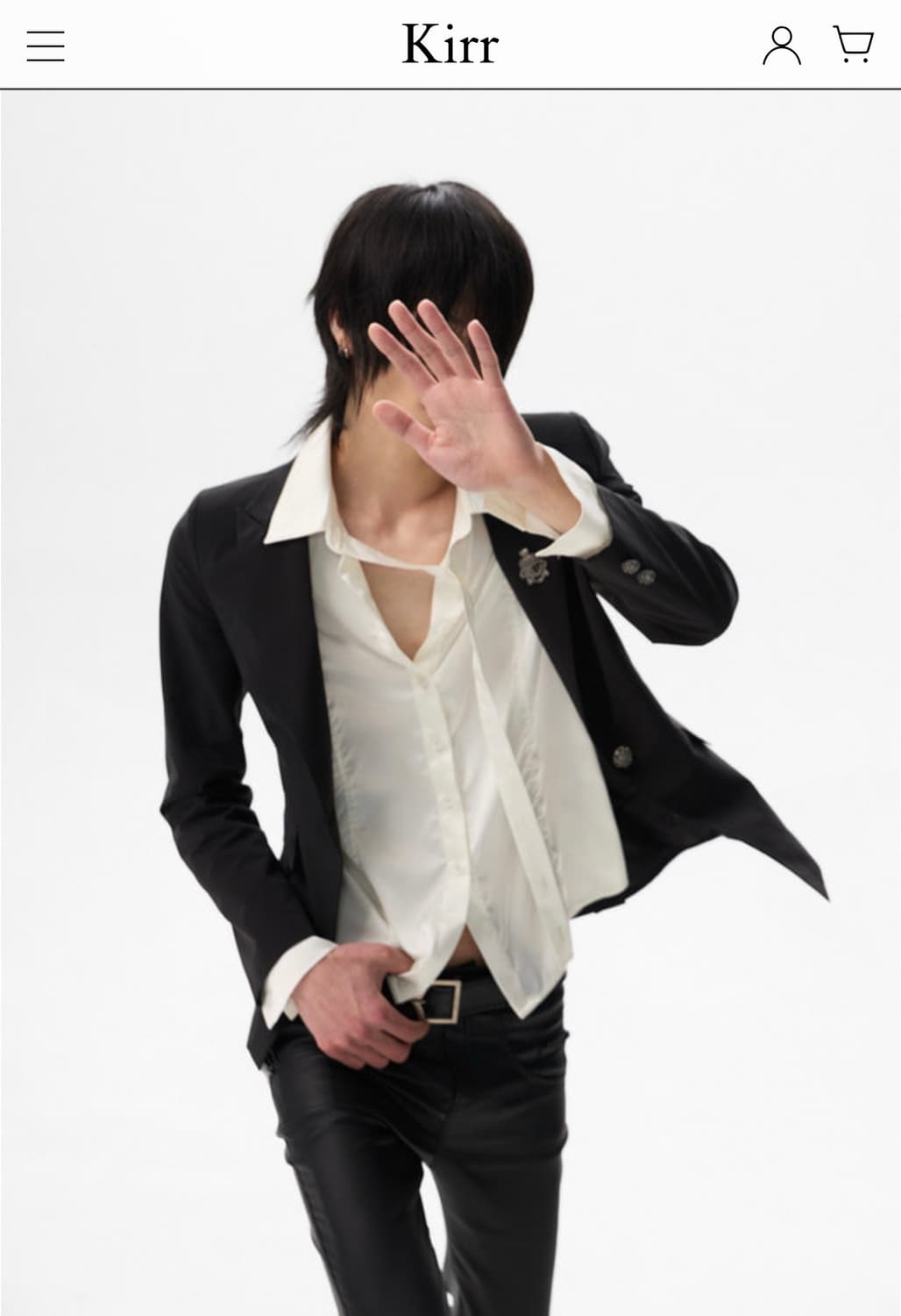 kirr "Clumsy Dress" Skinny Fit Shirt 상품이미지3