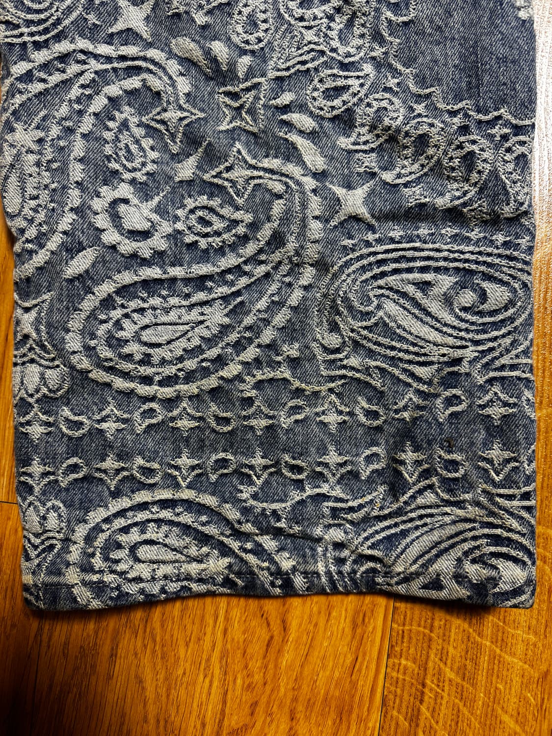 34)슈프림 자카드 반다나 배기진 블루 상품이미지10