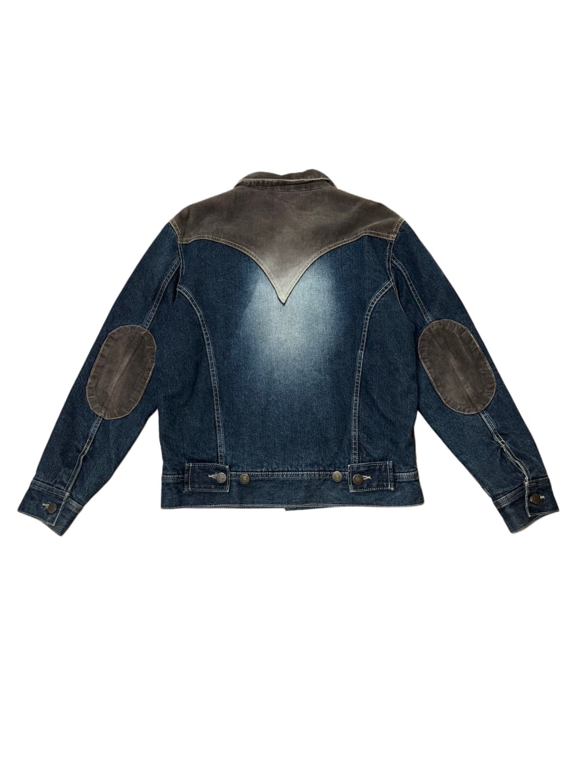 진청데님 스웨이드 배색 웨스턴 자켓 상품이미지1