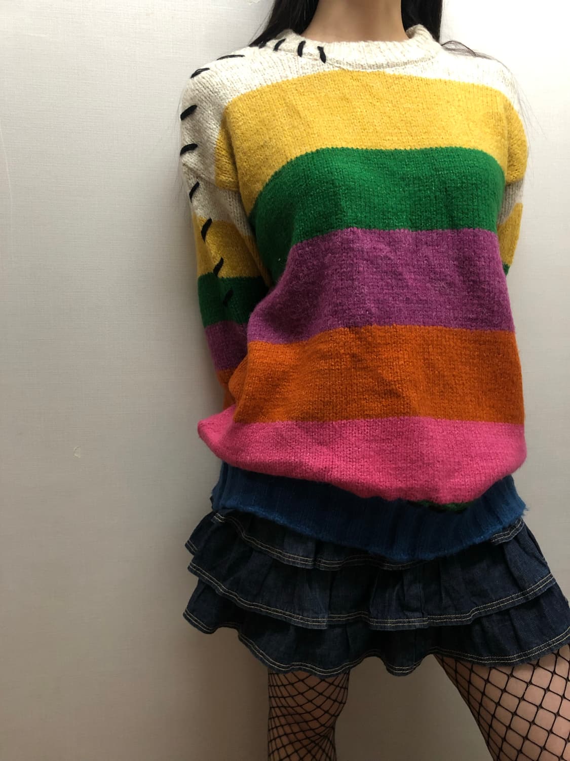 빈티지 비비드 컬러 스프라이트 니트 상품이미지7