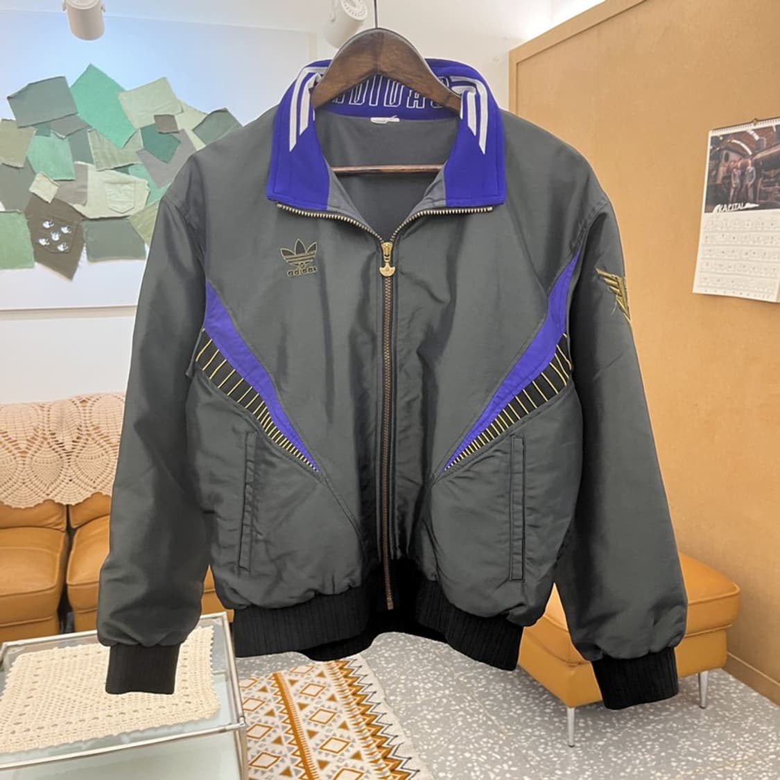 아디다스 올드스쿨 레트로 희귀 키치 항공점퍼 자켓 L C10551 상품이미지3