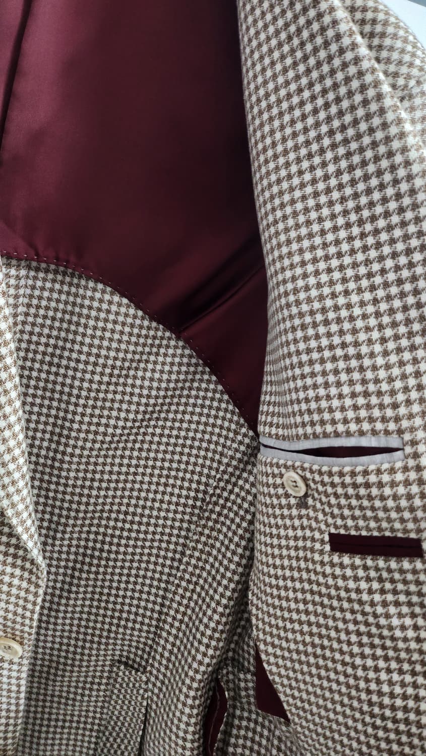 브루넬로 쿠치넬리 피크트 라펠 하운드 투스 싱글 자켓 상품이미지7