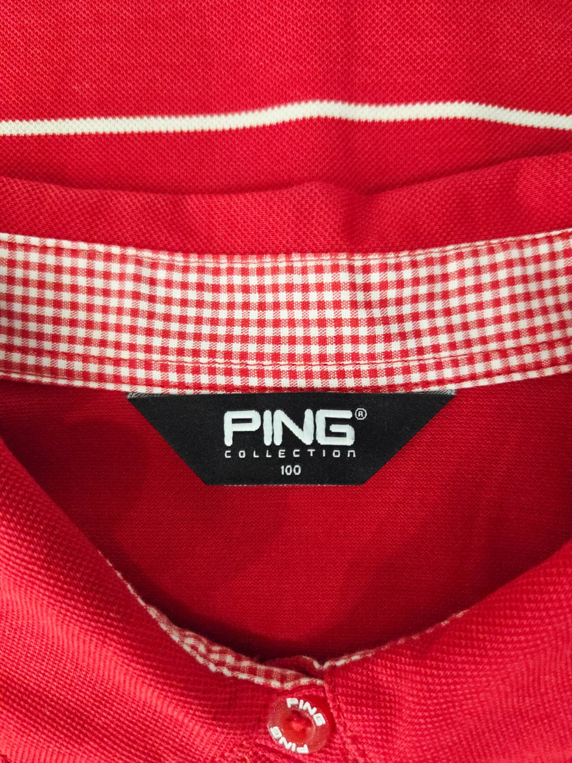 핑(PING) 컬렉션 레드 스트라이프 반팔 카라티 상품이미지7