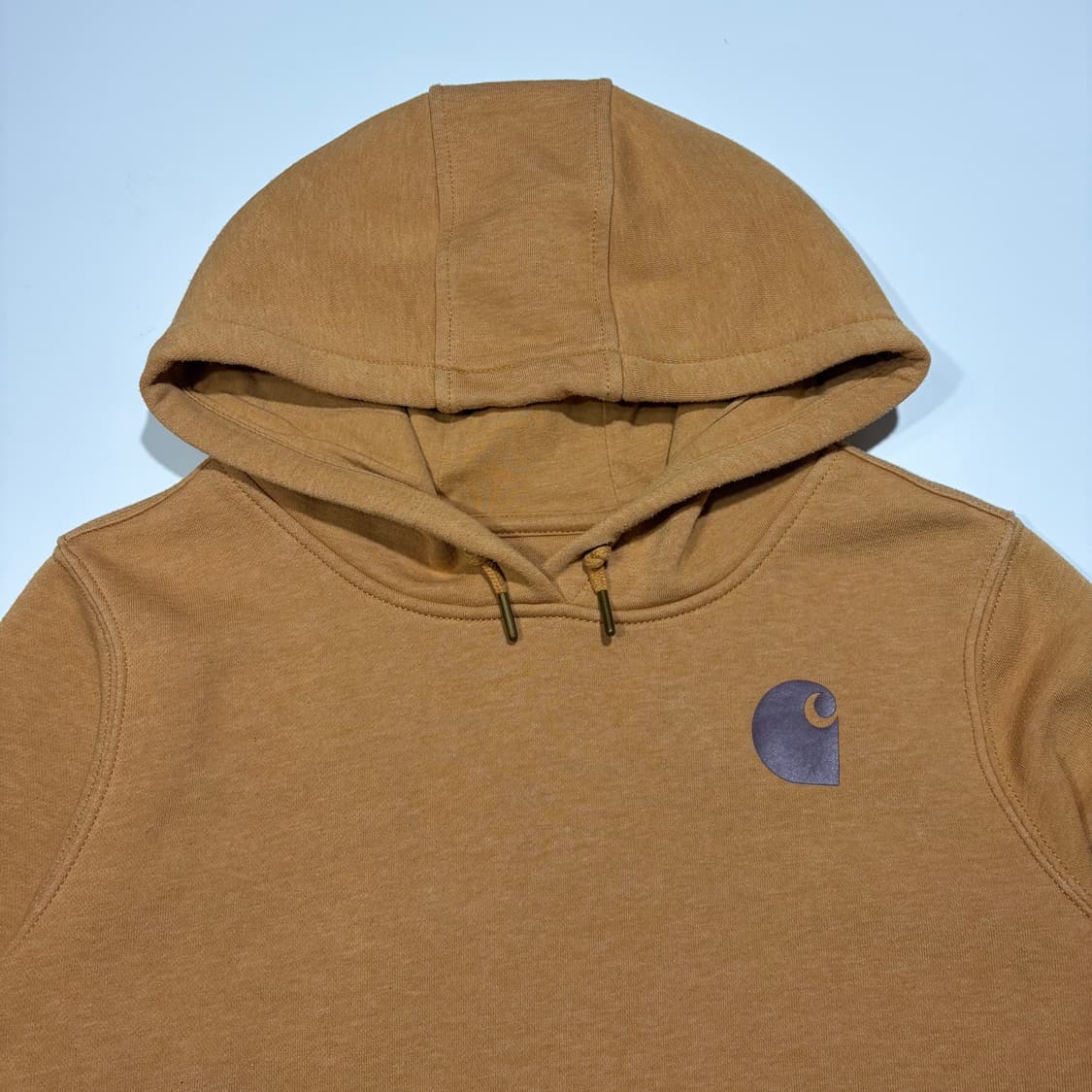 칼하트 브라운 로고 후드티 상품이미지2