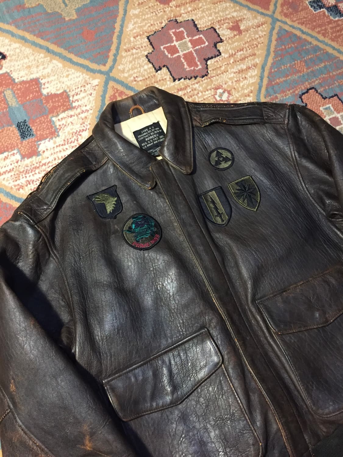 90‘s 아비렉스 밀리터리 패치워크 a-2 상품이미지1