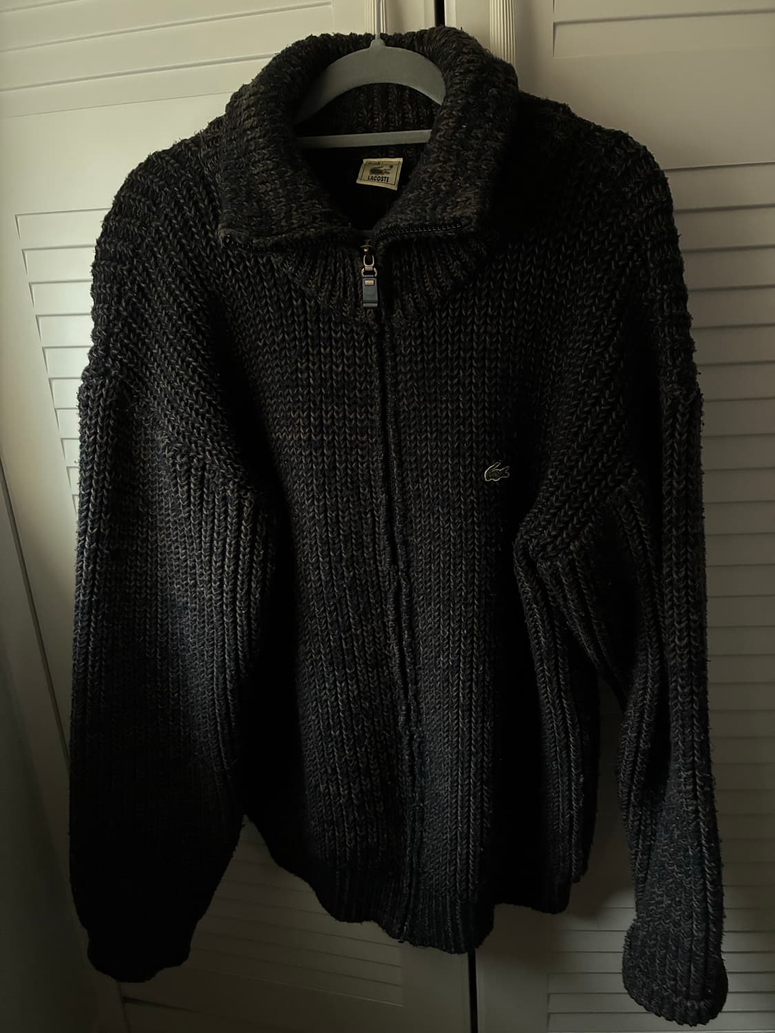 라코스테 니트 집업 오버핏 가디건 상품이미지1