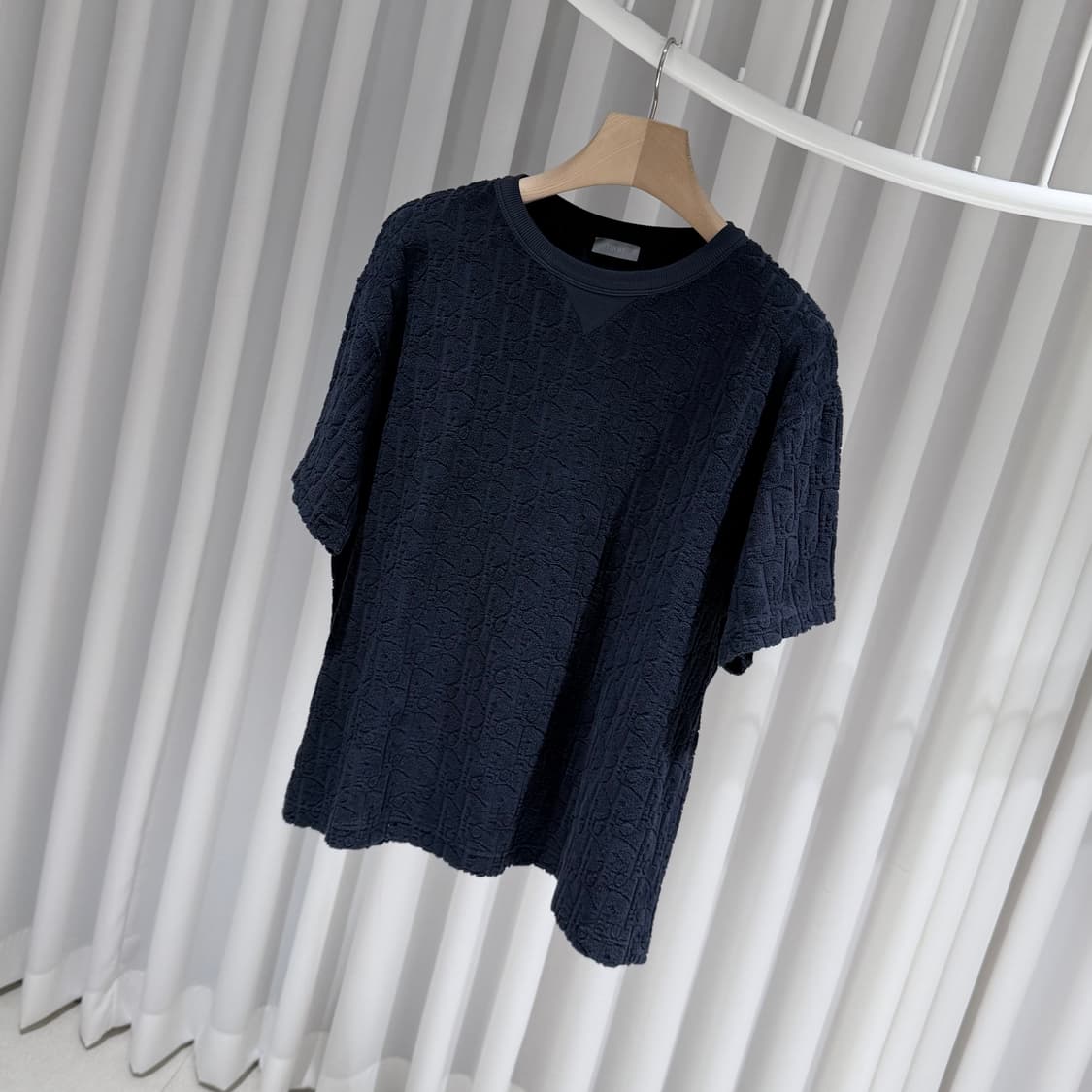 (A+/L) / 디올 오블리크 테리코튼 반팔 네이비 상품이미지2