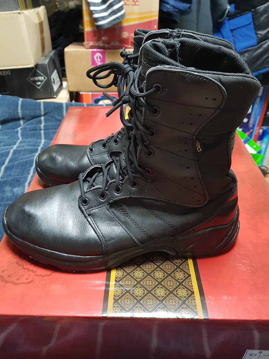 트렉스타 검정색 택티컬 워커 지퍼 부츠 260R 판매 상품이미지2