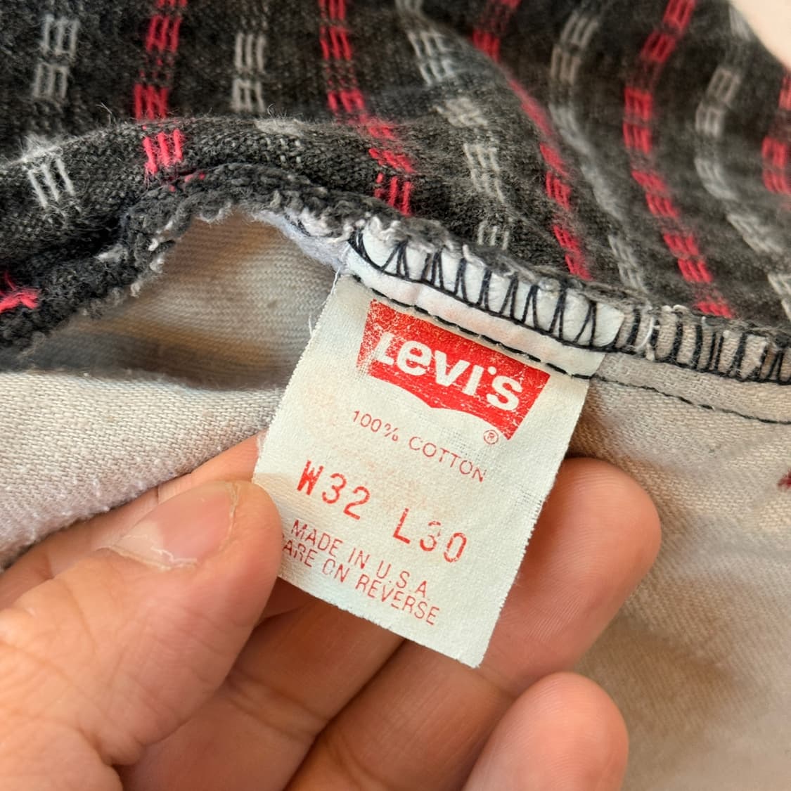 1988 리바이스 실버탭 80S 자카드 사시코 스티치 포인트 데님 팬츠 상품이미지8