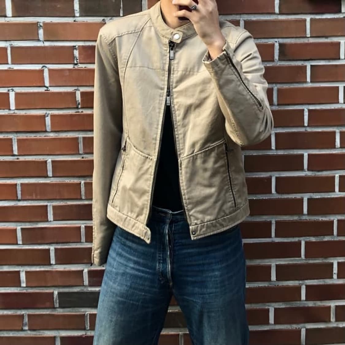 [S] A/X 아르마니 익스체인지 투웨이 절개 바이커 자켓 상품이미지5