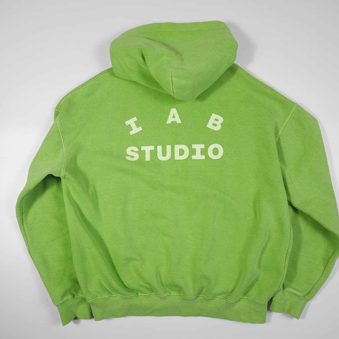 아이앱스튜디오 피그먼트 후드티 애플그린 상품이미지3
