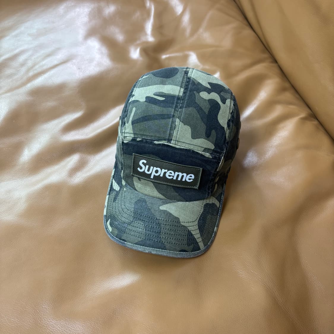 슈프림 캠프캡 모자 박스로고 23ss 밀리터리 카모 올리브 상품이미지1