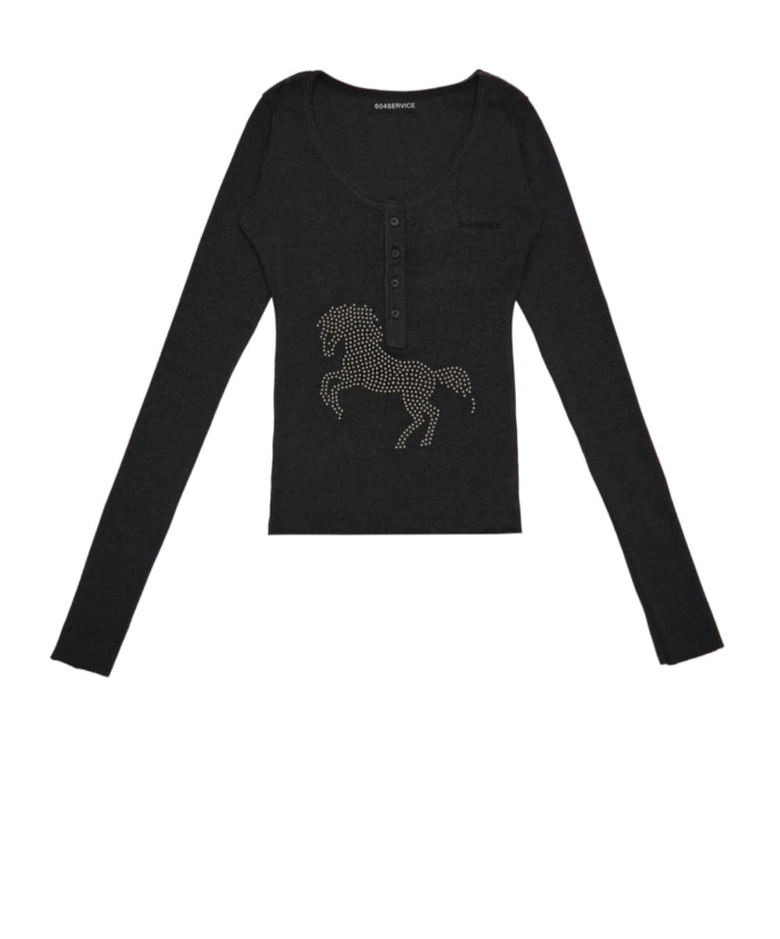 구해요)) 604 service studded henley t shirt 상품이미지3