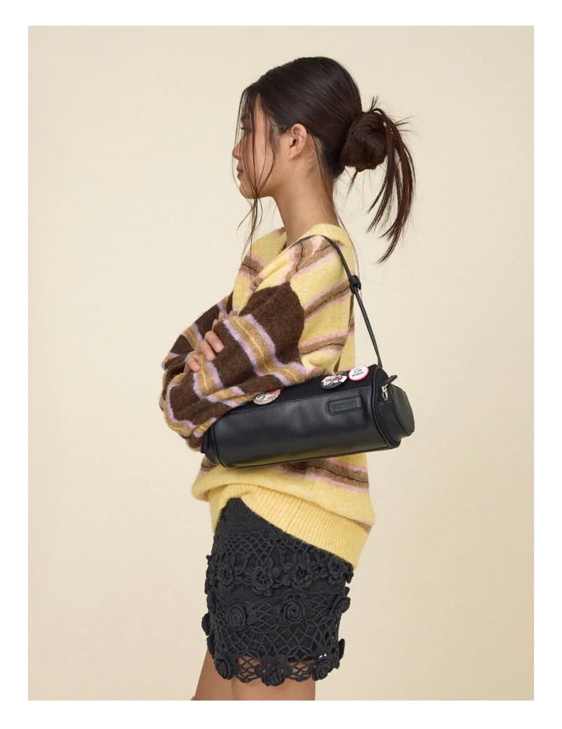 글로니 메쉬 토트백 블랙 상품이미지2