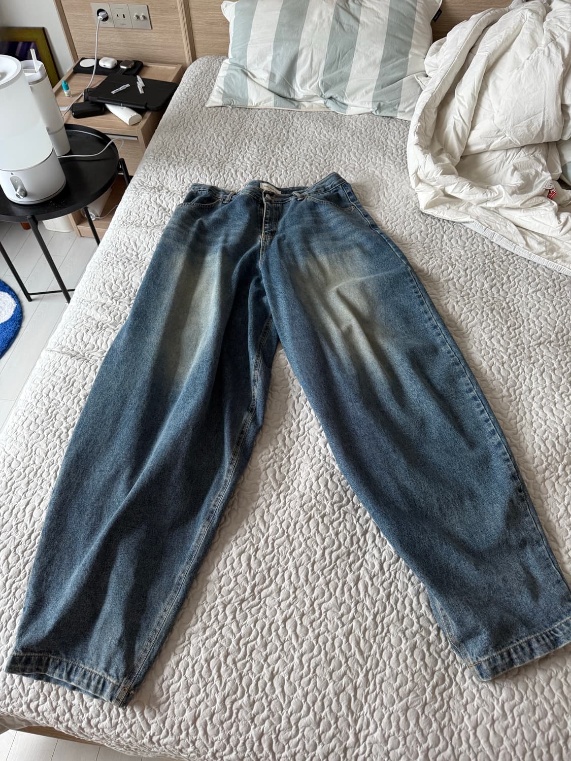 뉴치프시크 dp 캣 워싱 배기진 딥 블루 상품이미지2