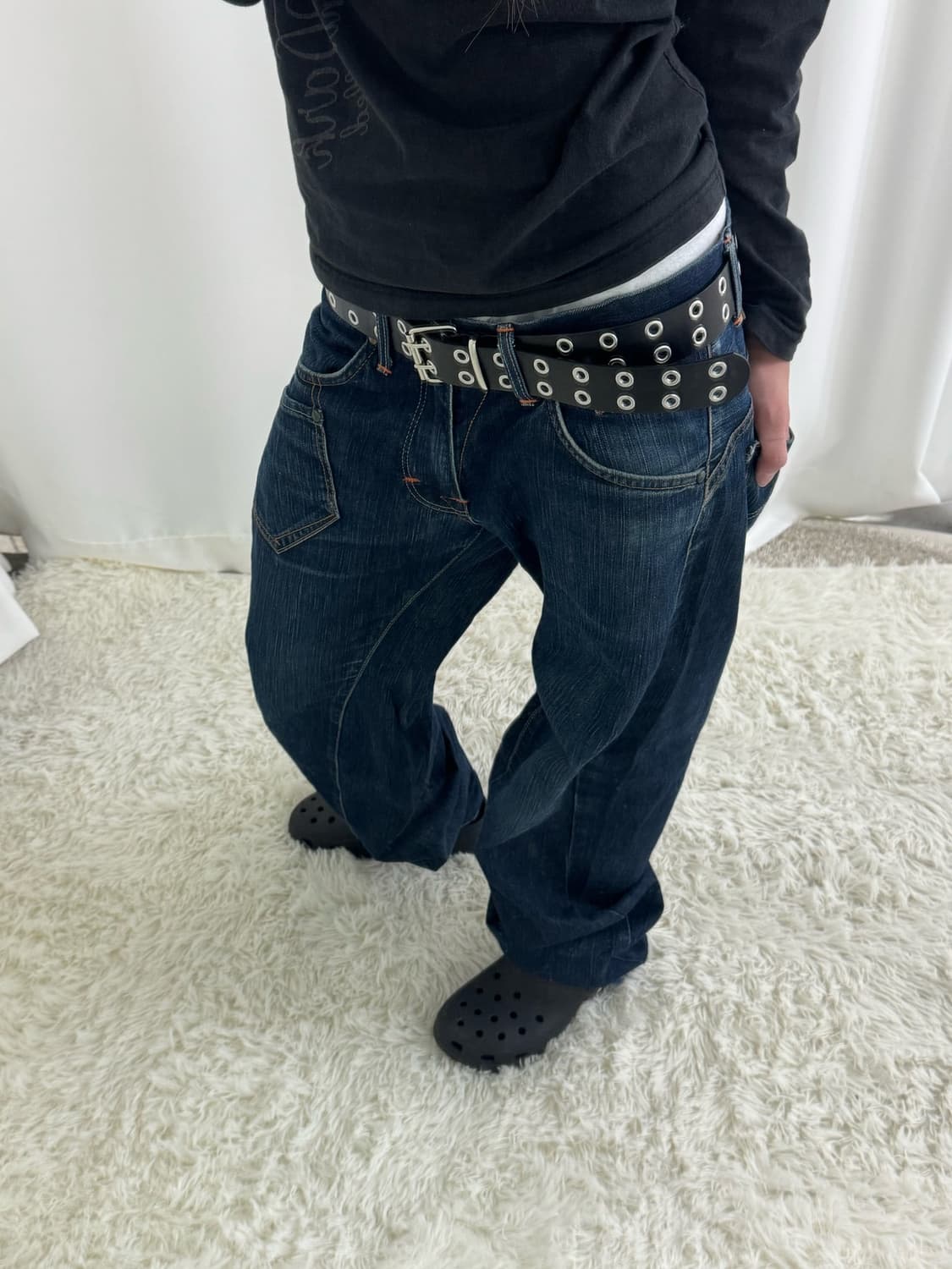 세미와이드 디테일 일자핏 청팬츠 상품이미지1