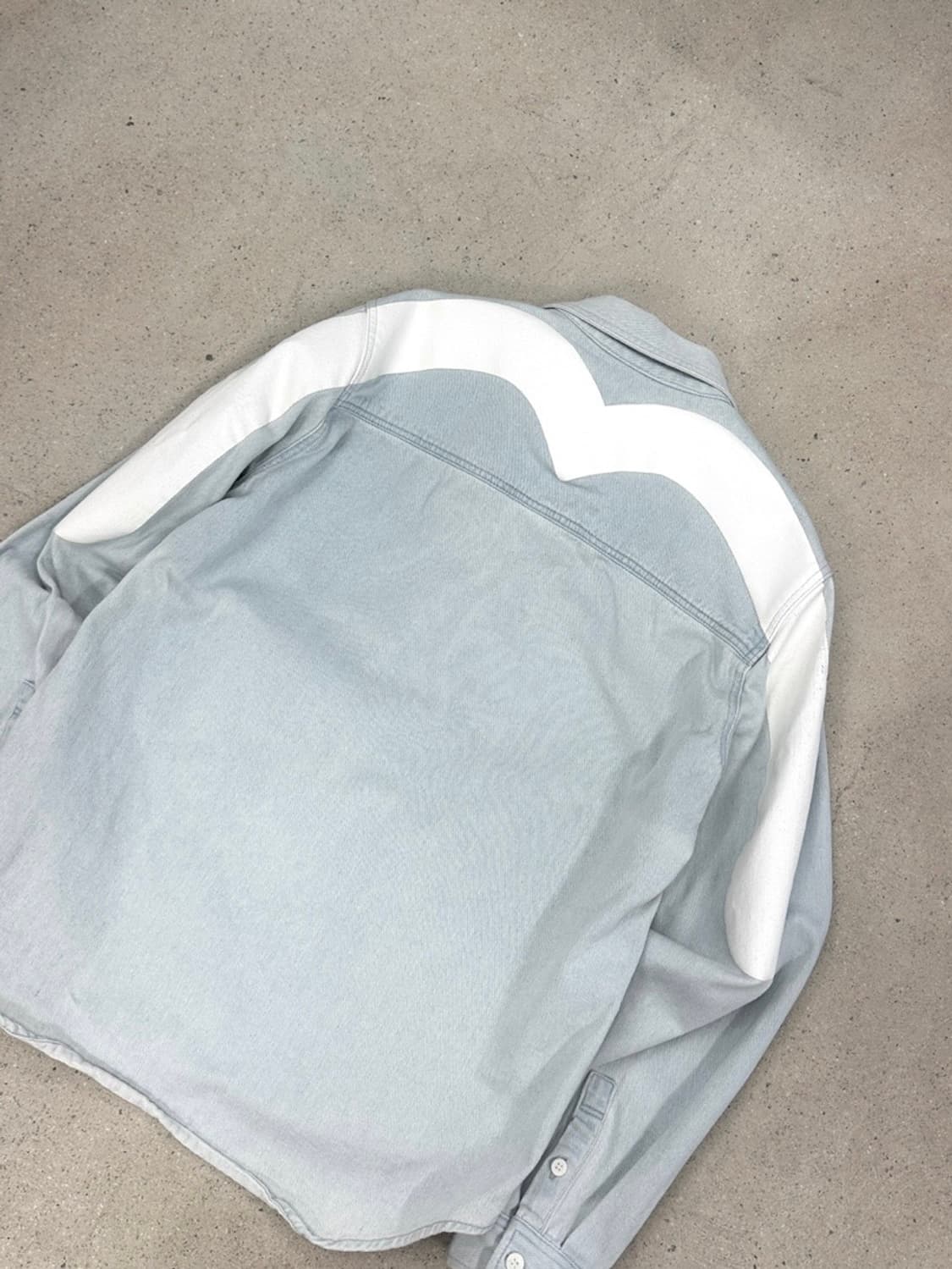 에비수 빅로고 데님 셔츠 자켓 상품이미지3