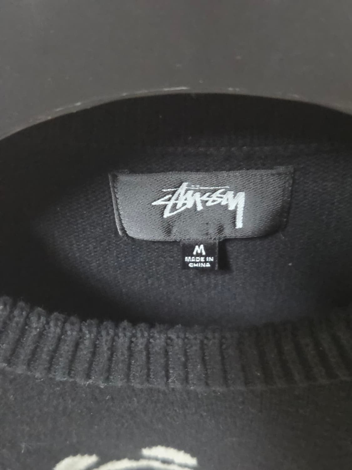 스투시 스탁 스웨터 블랙 M 상품이미지3