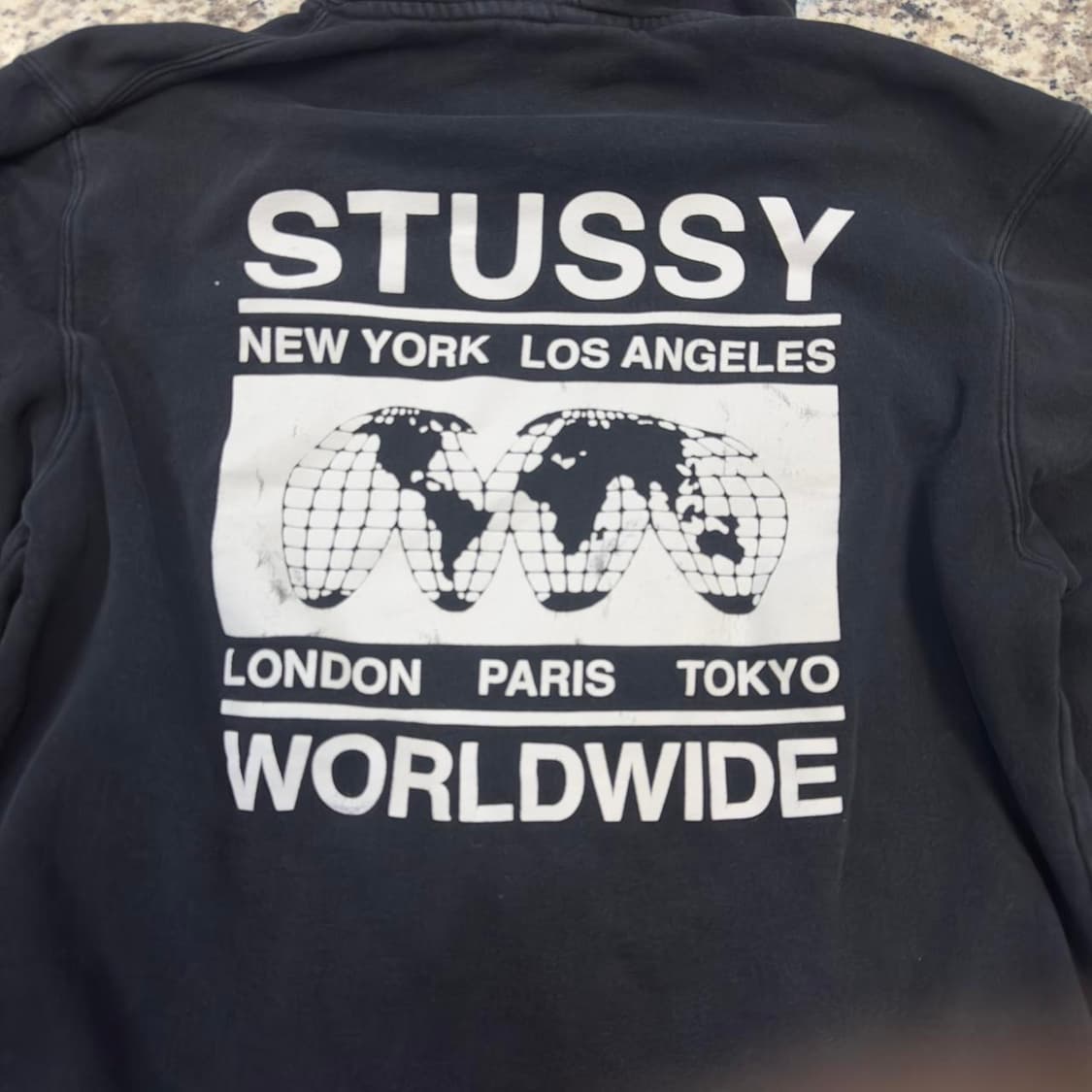 스투시 월드와이드 후드티 블랙 상품이미지2