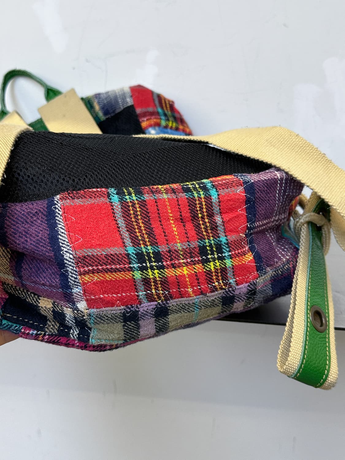 Bms Inc 체크 패치워크 백팩 상품이미지5