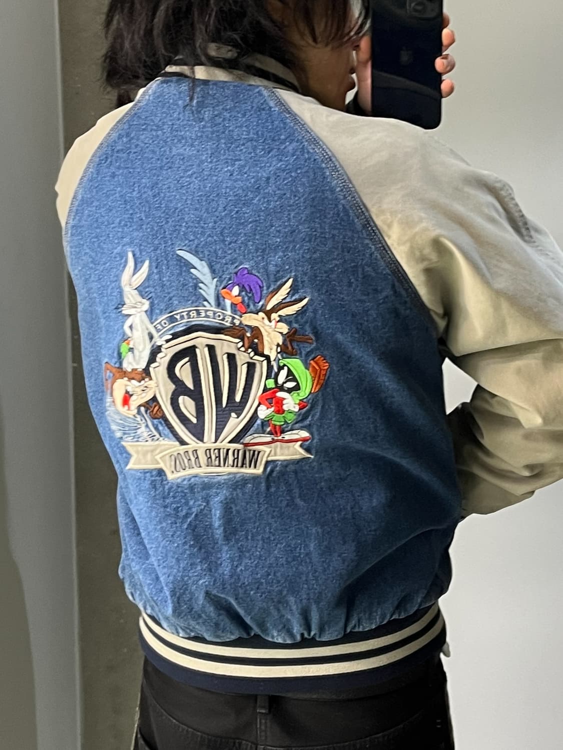 워너브라더스 루니툰즈 데님 바시티 자켓 상품이미지1