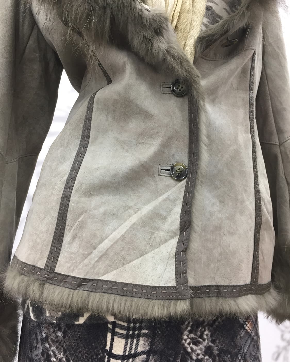 Farity mood pigskin shearling jacket 상품이미지5