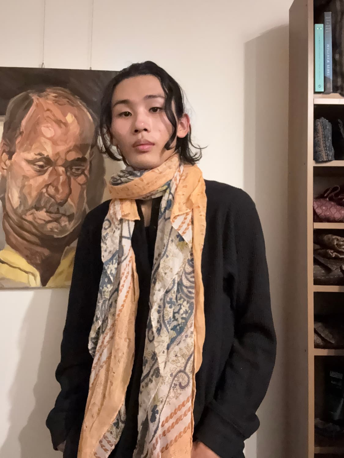 화이트 믹스 페이즐리 머플러 상품이미지3