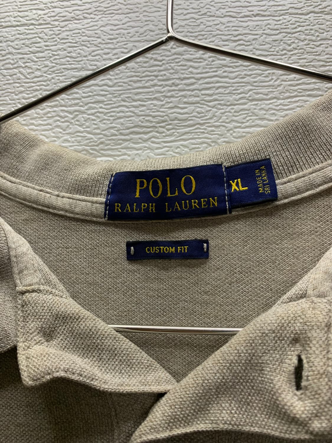 폴로 랄프로렌 긴팔 카라티 XL 회갈색 상품이미지3