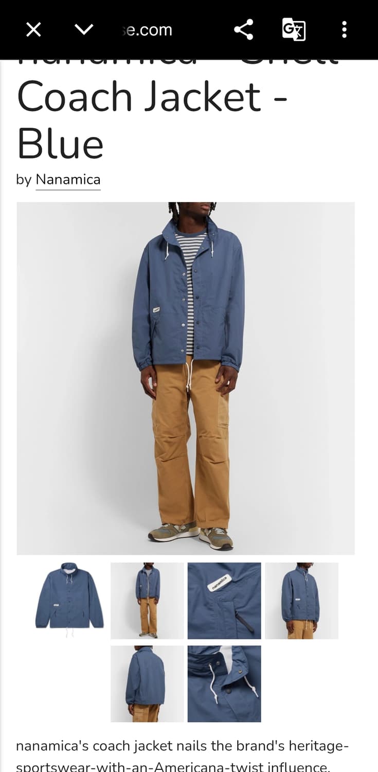 나나미카 코치 자켓 S(100-105) 상품이미지2