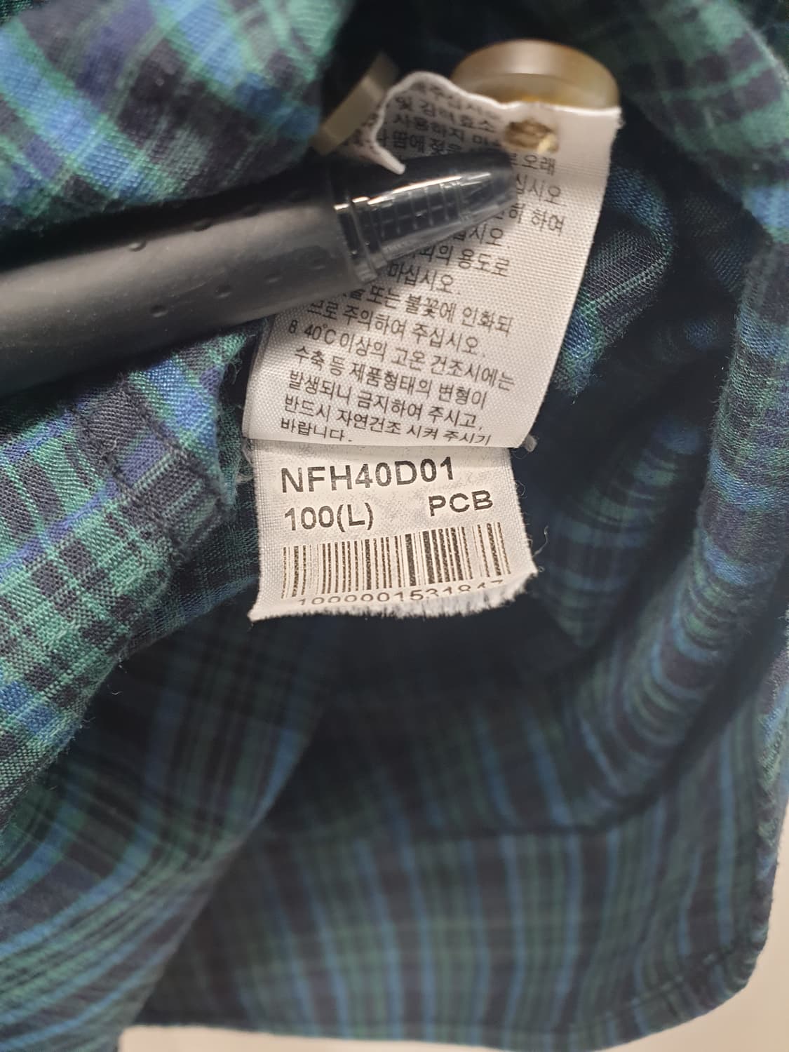 노스페이스 체크 긴팔 셔츠 L 상품이미지7