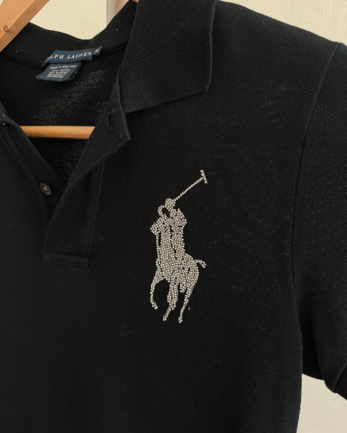 Polo 랄프로렌 우먼 글리터 빅포니 블랙컬러 PK 카라티셔츠 상품이미지5