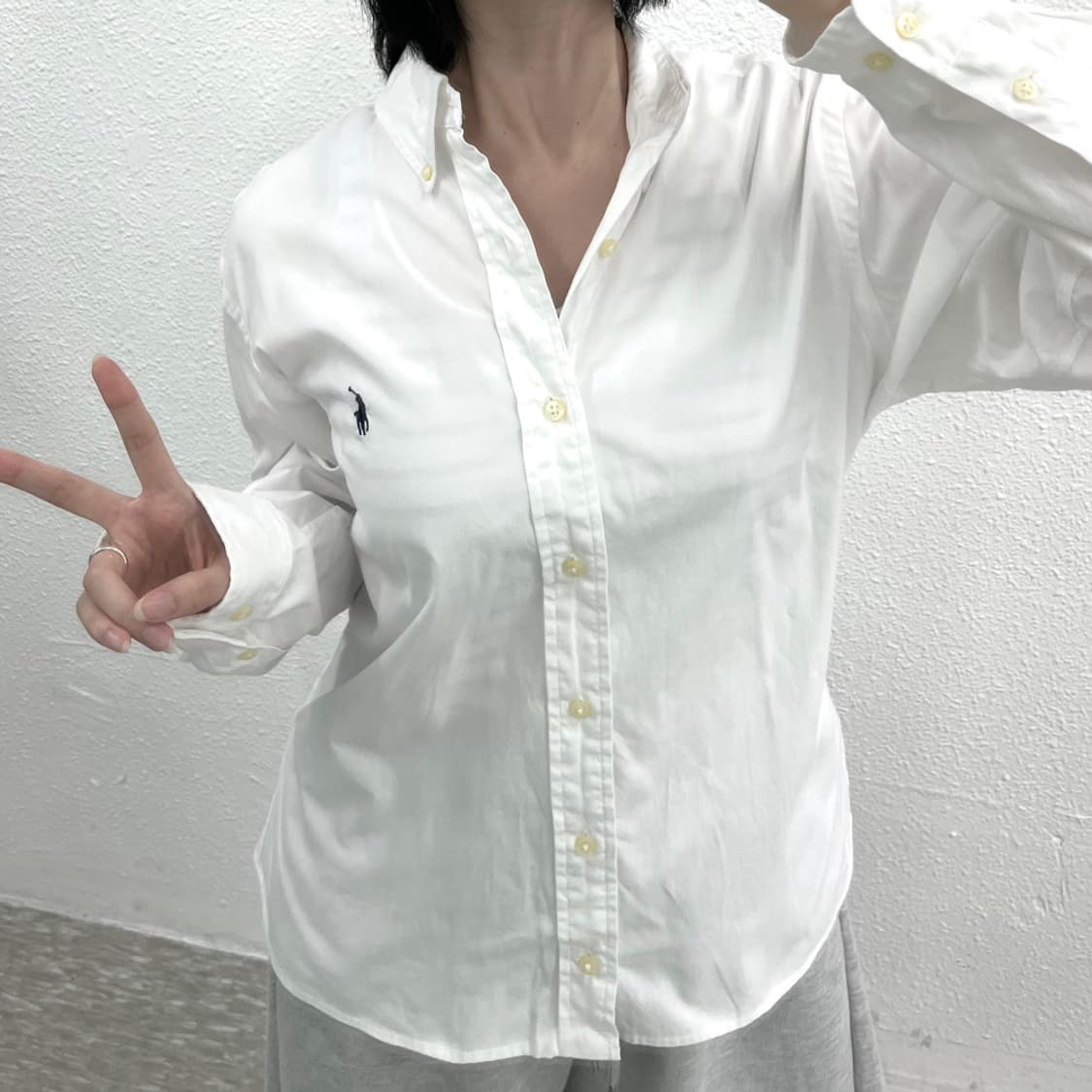폴로 랄프로렌 네이비포니 화이트 셔츠 상품이미지5