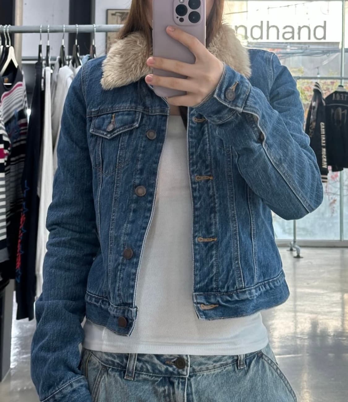 아베크롬비 양털 퍼 데님자켓 m 상품이미지1