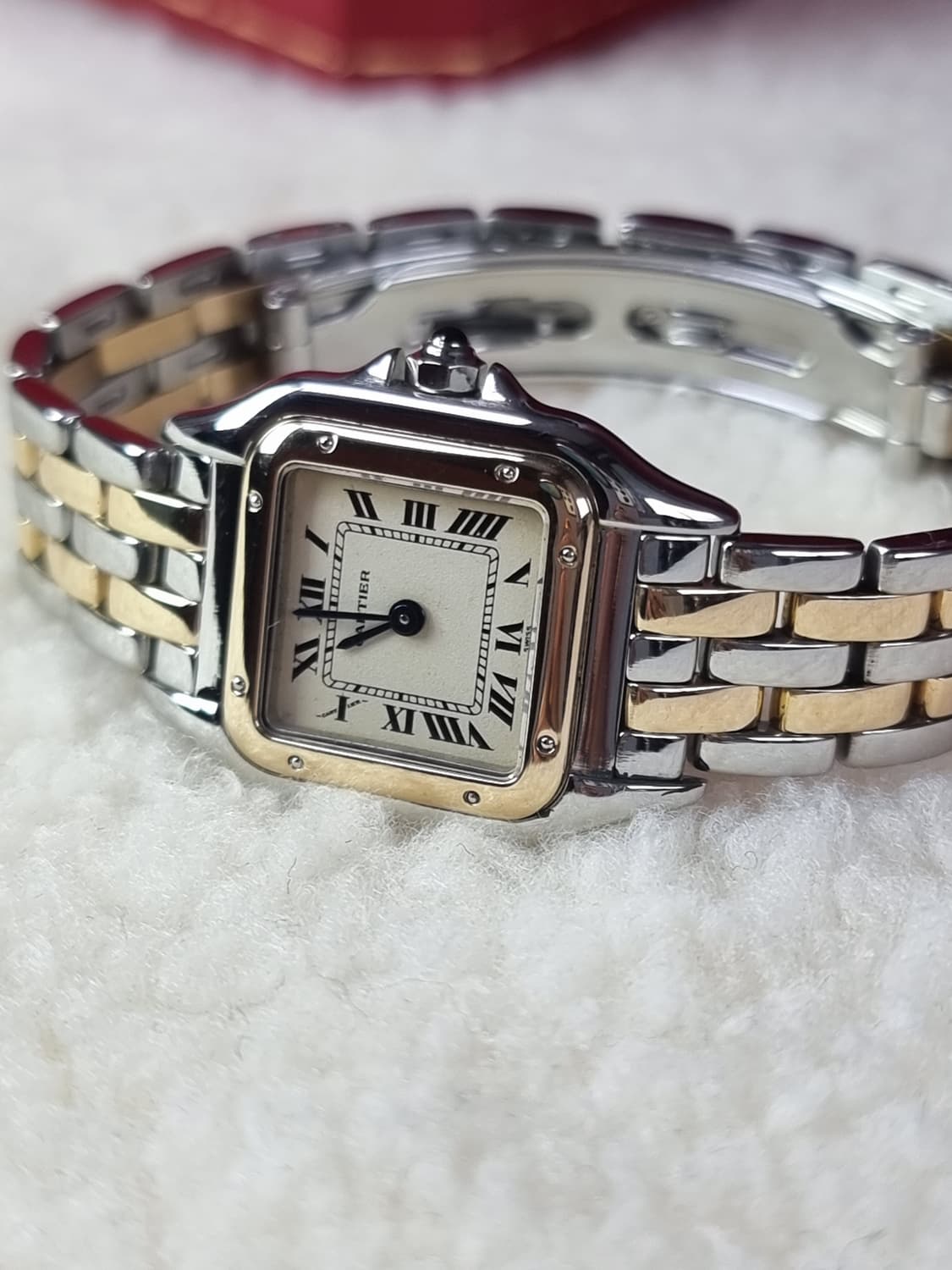 까르띠에 팬더 18K 두줄 콤비 SM 쿼츠 여성시계 상품이미지4